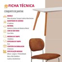 Ver imagem 2 de Conjunto Sala de Jantar Mesa Malta 4 Lugares Tampo Vidro com Cadeiras Marchezine Marrom Moderna
