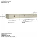 Ver imagem 4 de Rack Suspenso para Tv até 65 Polegadas 180cm Line