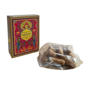 Incenso Cascata Indiano Golden 10 Cones - Escolha o Aroma:frankincense Olíbano 10 Cones