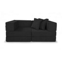Ver imagem 5 de Sofá Cama Modular Mold 2 Lugares 190cm Preto Boucle Estrutura em Aço Loja Sheep