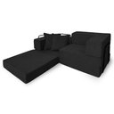 Ver imagem 6 de Sofá Cama Modular Mold 2 Lugares 190cm Preto Boucle Estrutura em Aço Loja Sheep