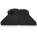 Ver imagem 2 de Sofá Cama Modular Mold 2 Lugares 190cm Preto Boucle Estrutura em Aço Loja Sheep