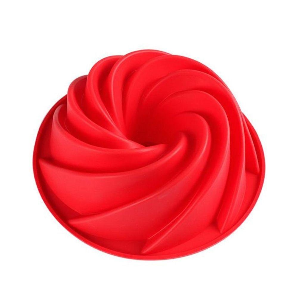 Forma Redonda de Silicone Flexível com Furo Vazada para Bolo - 5