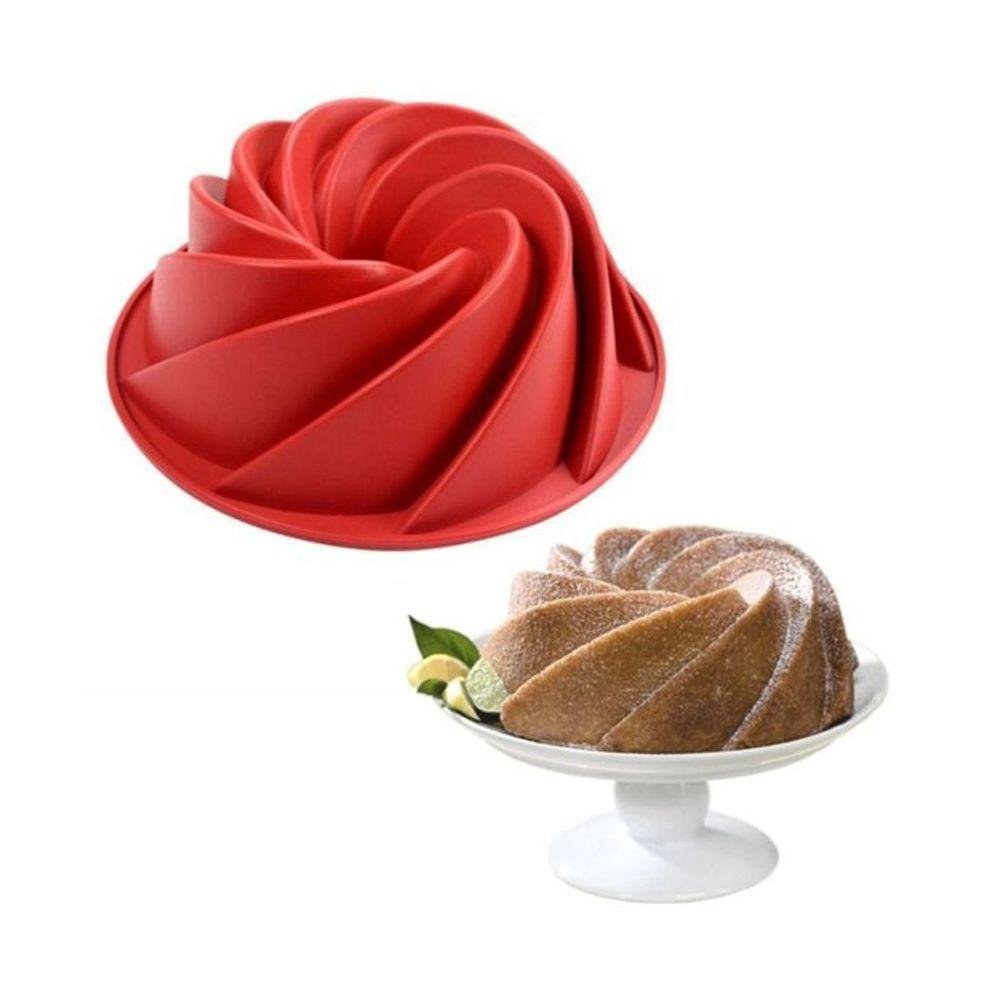 Forma Redonda de Silicone Flexível com Furo Vazada para Bolo - 2