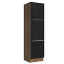 Ver imagem 1 de Paneleiro 60 Cm 3 Portas Rustic/preto Lux Madesa Rustic/preto