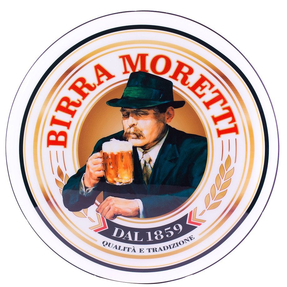 Luminoso de Parede Cerveja Birra Moretti Retrô Vintage P Bar, Garagem, Churrasqueira, Espaço Gourmet