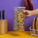 Ver imagem 4 de Pote de Acrílico 2l com Tampa Bambu Hermético Quadrado - Tüd