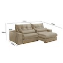 Ver imagem 3 de Sofá Retrátil e Reclinável Lake 210 Cm Braço 25 Cm Meu Sofá Online