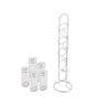 Porta Condimento 5x Potes Tempero Suporte Vertical Vidro - 5