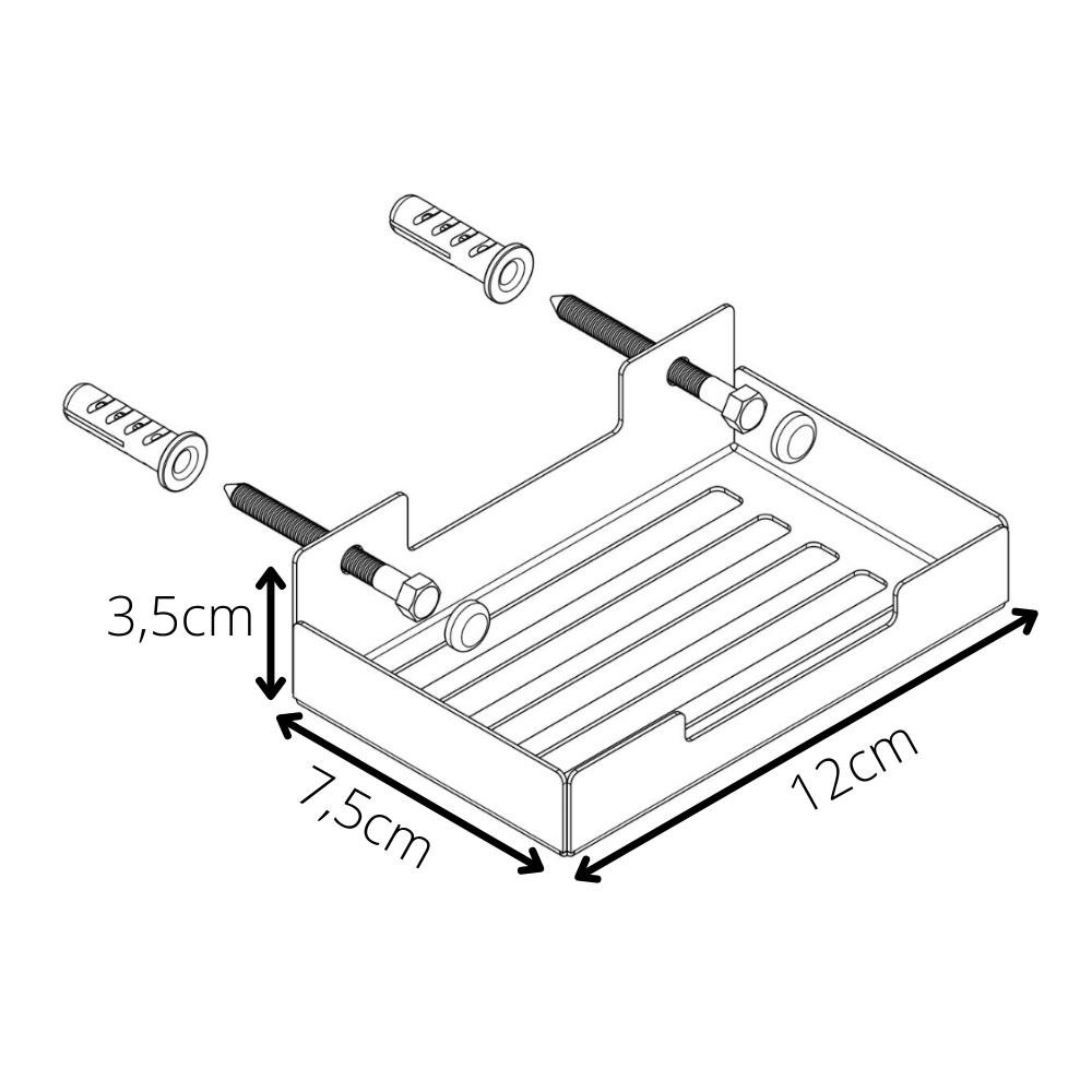 Kit Acessórios Para Banheiro Inox 5 Peças ELG - 9