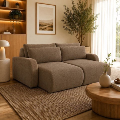 Sofá Retrátil 3 Lugares Bouclê Apolo 230cm