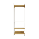 Ver imagem 2 de Modulo Closet Industrial Cabideiro Ferro Branco Canela