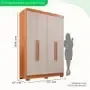 Ver imagem 2 de Guarda-roupa Solteiro Recife com Pé 4 Portas 2 Gavetas Cinamomo Off