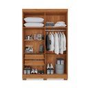 Ver imagem 6 de Guarda-roupa Solteiro Recife com Pé 4 Portas 2 Gavetas Cinamomo Off