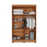 Guarda-roupa Solteiro Recife com Pé 4 Portas 2 Gavetas Cinamomo Off - 6