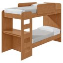 Ver imagem 1 de Beliche Solteiro Cantos Arredondados com Led Olga - Lopas Amendoa Clean