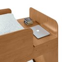 Ver imagem 2 de Beliche Solteiro Cantos Arredondados com Led Olga - Lopas Amendoa Clean