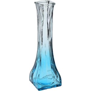 Vaso Decorativo Enfeite Casa Floreiro Home&co Vidro 20x6x6cm Azul