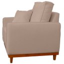 Ver imagem 6 de Poltrona Sofa Sena Base de Madeira Luxo Conforto para Hotel e Sala Linho Palha