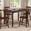 Ver imagem 1 de Mesa de Jantar 103ea com 04 Cadeiras 150ea Castanho Acetinado Piratini