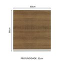 Ver imagem 3 de Armário de Cozinha Aéreo 60 cm 1 Porta Branco/Rustic Glamy Madesa
