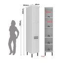 Ver imagem 6 de Paneleiro Armário 40cm em Mdf com 2 Portas Almofada