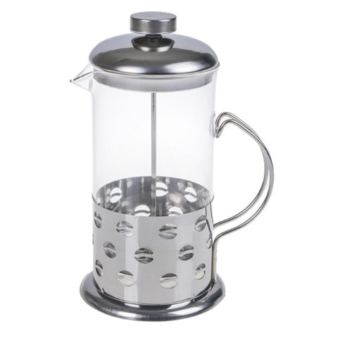 Cafeteira Francesa 600ml em Inox Vidro French Press Café Chá