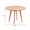 Ver imagem 3 de Mesa de Jantar Redonda 105cm x 75Xm Ecograndis Vertice Marrom