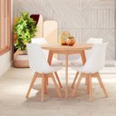 Ver imagem 2 de Mesa de Jantar Redonda 105cm x 75Xm Ecograndis Vertice Marrom
