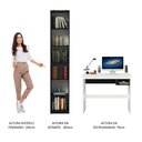 Ver imagem 6 de Escrivaninha Madesa Rubi + Estante Livreiro 6906 - Branco/preto