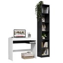 Ver imagem 3 de Escrivaninha Madesa Rubi + Estante Livreiro 6906 - Branco/preto
