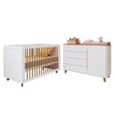 Ver imagem 3 de Conjunto Berço e Cômoda em Tampo Madeira Maciça Baby Tubbi Casatema MadeiraOriginals Branco/Caramelo