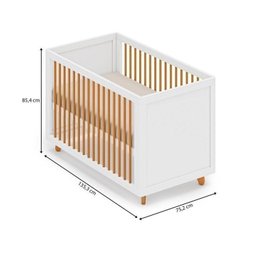 Conjunto Berço e Cômoda em Tampo Madeira Maciça Baby Tubbi Casatema - 4