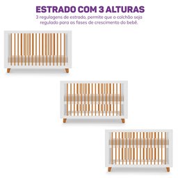 Conjunto Berço e Cômoda em Tampo Madeira Maciça Baby Tubbi Casatema - 11