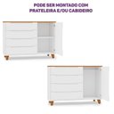 Ver imagem 6 de Conjunto Berço e Cômoda em Tampo Madeira Maciça Baby Tubbi Casatema MadeiraOriginals Branco/Caramelo
