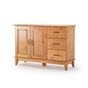 Ver imagem 2 de Balcão Madeira Maciça 2 Portas 3 Gavetas Rustico Carvalho Repleta