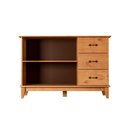 Ver imagem 4 de Balcão Madeira Maciça 2 Portas 3 Gavetas Rustico Carvalho Repleta