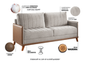 Ver imagem 4 de Sofá Living 3 Lugares 200cm Linho Seletto Bege Kaki