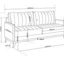 Ver imagem 3 de Sofá Living 3 Lugares 200cm Linho Seletto Bege Kaki