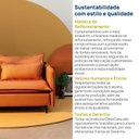 Ver mais imagens de Sofá Modular 2 Lugares Braço Lateral com Pé Metal Sôma CabeCasa MadeiraOriginals Marrom Mocha Mousse