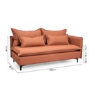 Ver imagem 4 de Sofá Modular 2 Lugares Braço Lateral com Pé Metal Sôma CabeCasa MadeiraOriginals Marrom Mocha Mousse