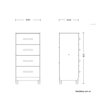 Cômoda para Quarto 4 Gavetas Mobi 105x50x40 Cm - 5