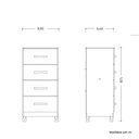 Ver imagem 5 de Cômoda para Quarto 4 Gavetas Mobi 105x50x40 Cm