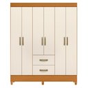 Ver mais imagens de Guarda-Roupa Casal 6 Portas 2 Gavetas Mobi Cinamomo Off-White
