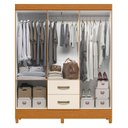 Ver imagem 5 de Guarda-Roupa Casal 6 Portas 2 Gavetas Mobi Cinamomo Off-White