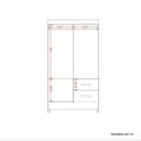 Ver imagem 5 de Guarda-Roupa Solteiro 4 Portas 2 Gavetas Mobi Off White/Cinamomo