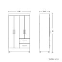 Ver imagem 6 de Guarda-Roupa Solteiro 4 Portas 2 Gavetas Mobi Off White/Cinamomo
