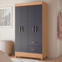 Ver imagem 1 de Guarda-roupa Solteiro 4 Portas 2 Gavetas Mobi