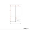 Ver imagem 6 de Guarda-Roupa Solteiro 4 Portas 2 Gavetas Mobi Cinza/Freijó/Titanium