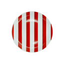 Ver imagem 1 de Prato Sobremesa de Porcelana Listras Vermelho - Casa Toco